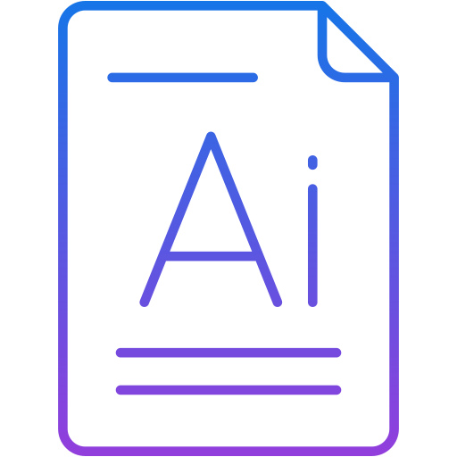documento de ia icono gratis