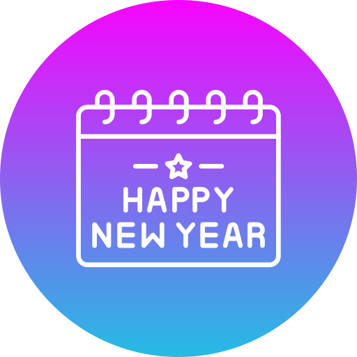 feliz año nuevo icono gratis