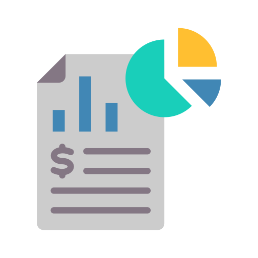 informe financiero icono gratis