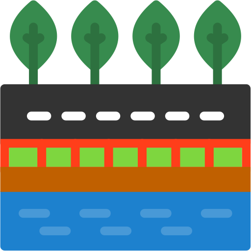 orilla del río icono gratis