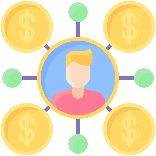 la comercialización del afiliado icono gratis