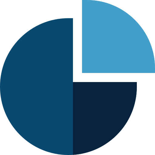 Pie chart Basic Straight Flat icon