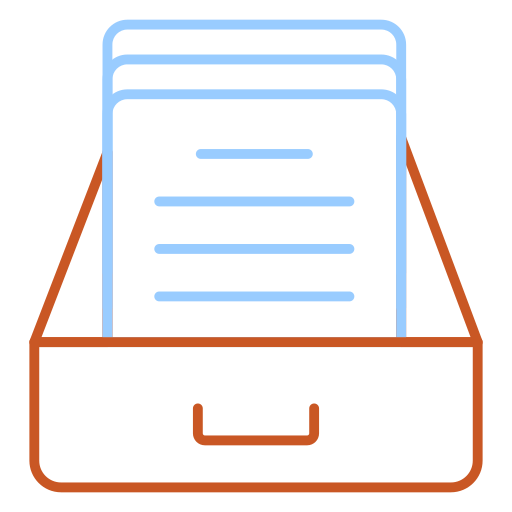 documentos del cajón icono gratis