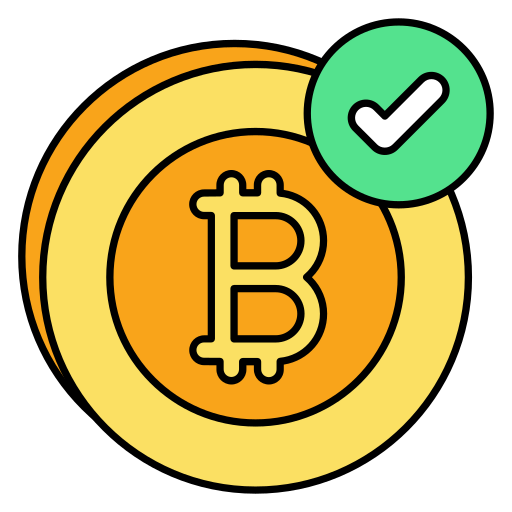 bitcoin aceptado icono gratis