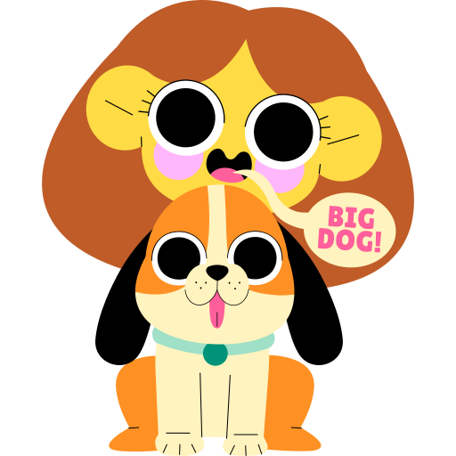 Dog free sticker