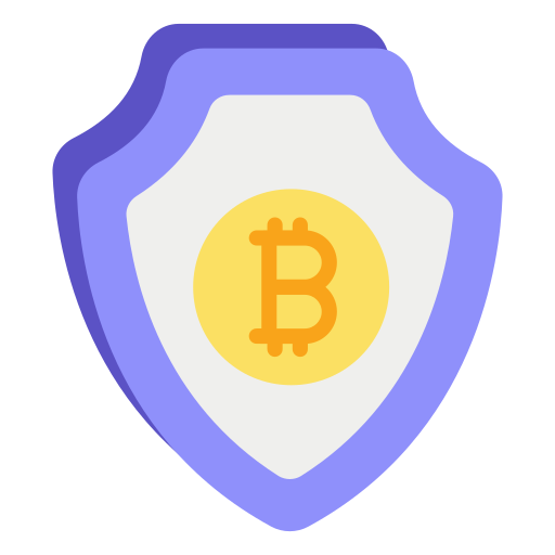 protección de bitcoins icono gratis