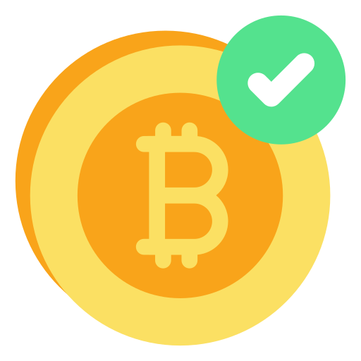 bitcoin aceptado icono gratis