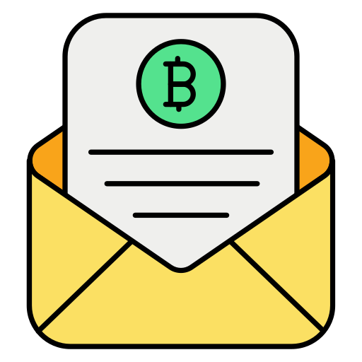 correo bitcoin icono gratis