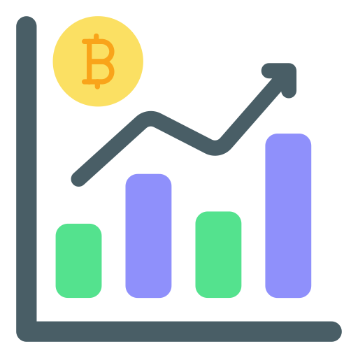 gráfico de bitcoins icono gratis