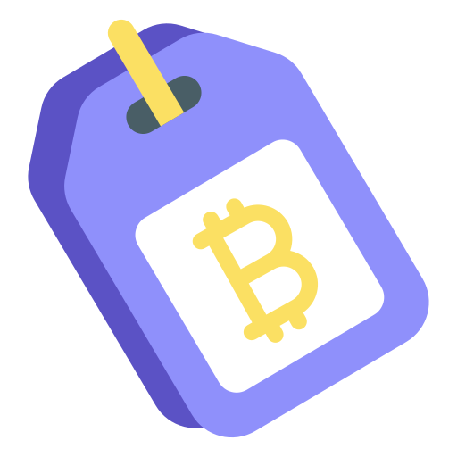 etiqueta bitcoin icono gratis