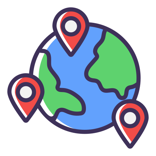 World map - Free travel icons