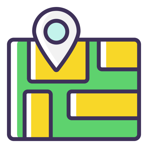 mapa de la calle icono gratis