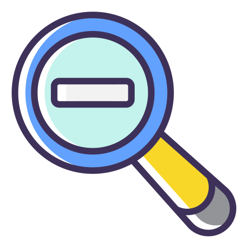 disminuir el zoom icono gratis