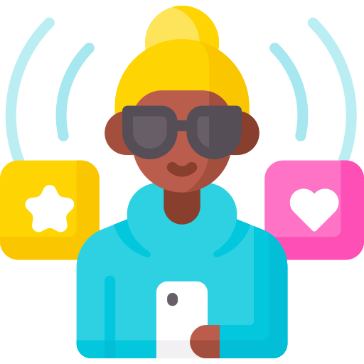 Influencer free icon