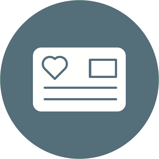 tarjeta postal icono gratis