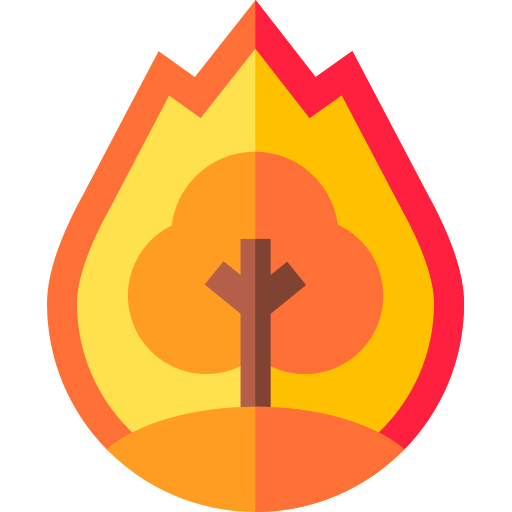 Incendio forestal icono gratis