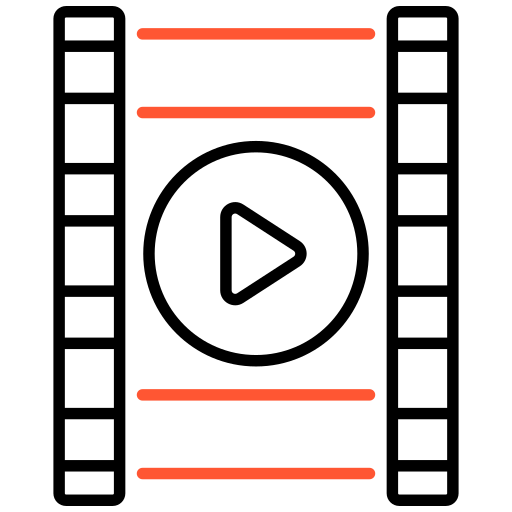 carrete de película icono gratis