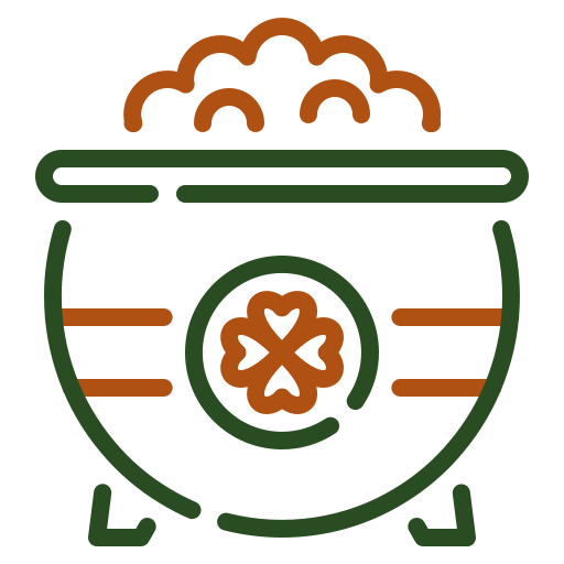 maceta de oro icono gratis