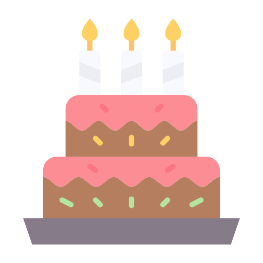 pastel de cumpleaños icono gratis