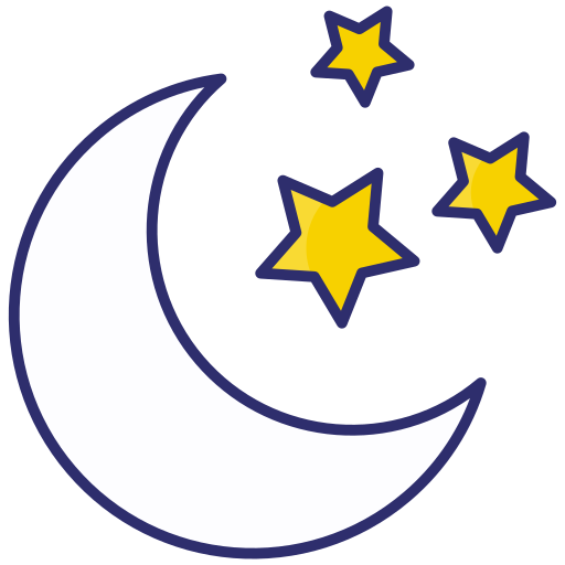 luna y estrellas icono gratis