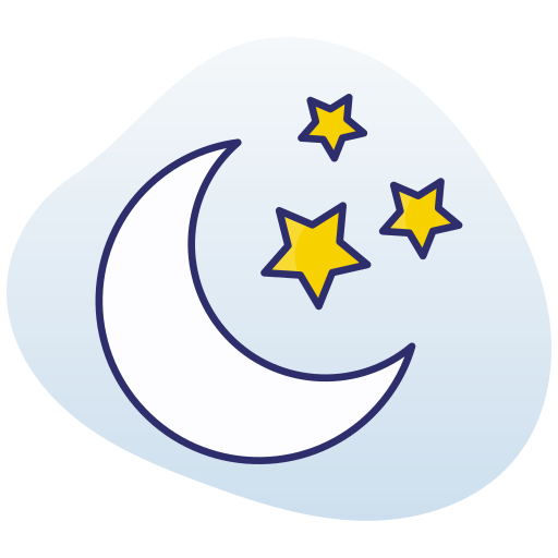 luna y estrellas icono gratis