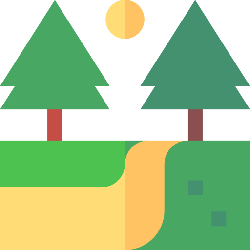 bosque de pinos icono gratis