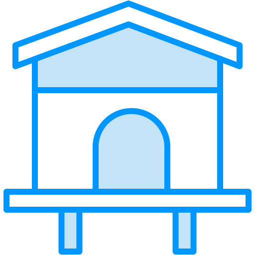 casa en la playa icono gratis