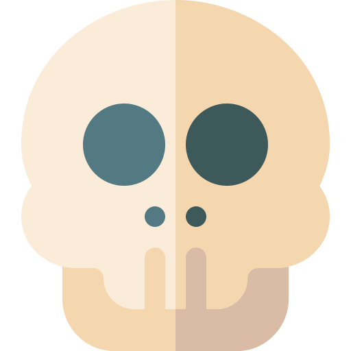 Skull Basic Rounded Flat Icon