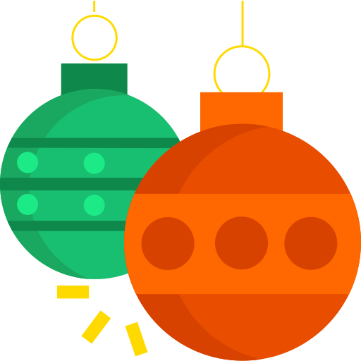 Bolas de navidad icono gratis