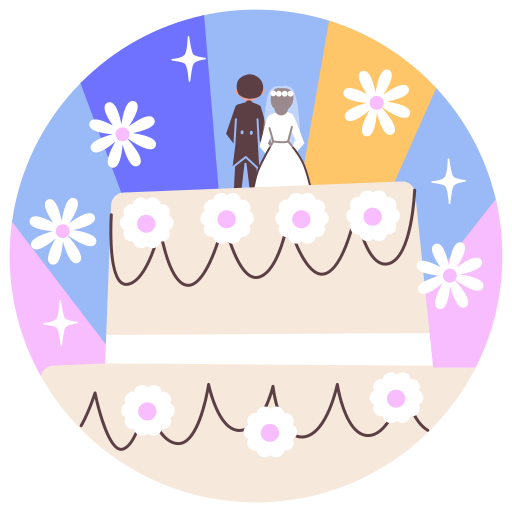 pastel de boda gratis sticker