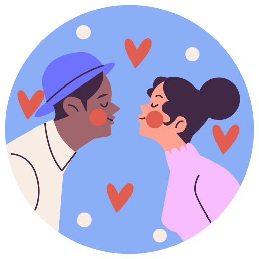 Kisses Stickers - Free valentines day Stickers