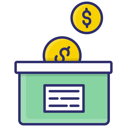 caja de donación icono gratis