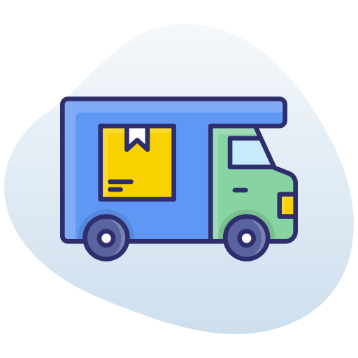 camión de reparto icono gratis