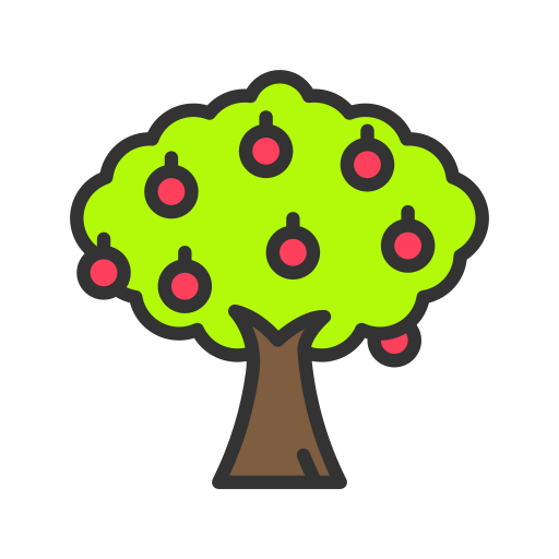 Árbol de frutas icono gratis