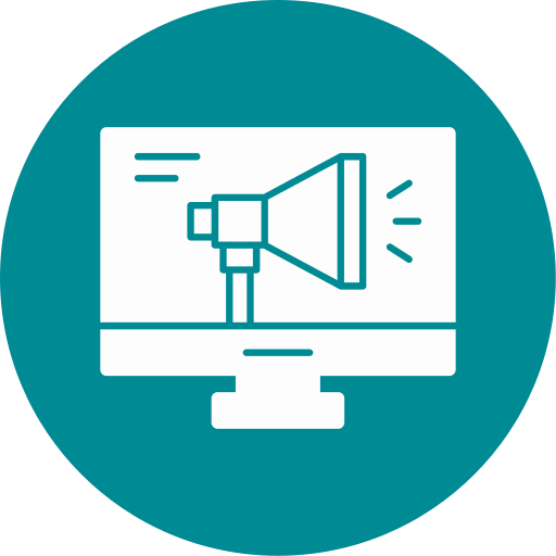 medios de comunicación social icono gratis