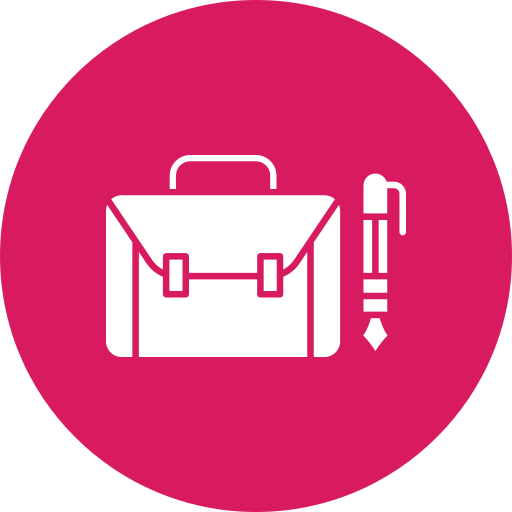 Портфель и ручка бесплатно иконка Портфель и ручка бесплатно иконка