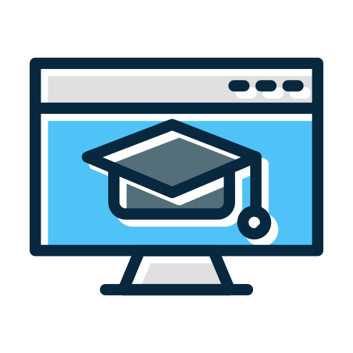 educación en línea icono gratis