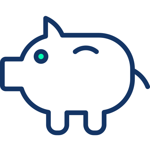 Piggy bank free icon