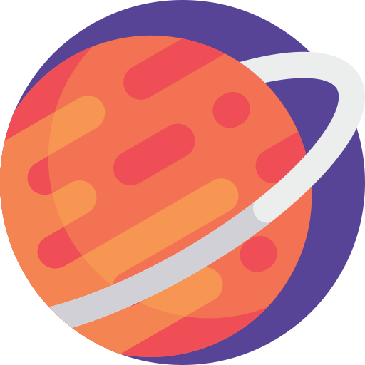 Saturn Detailed Flat Circular Flat icon