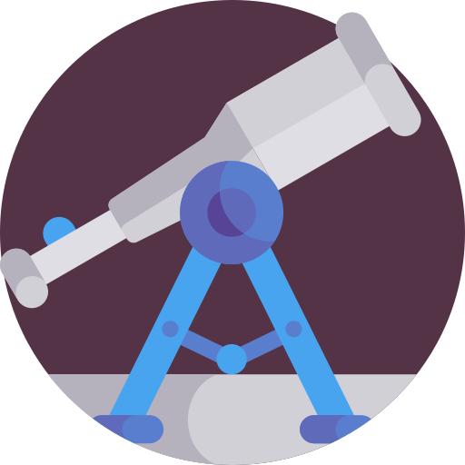 Telescopio icono gratis