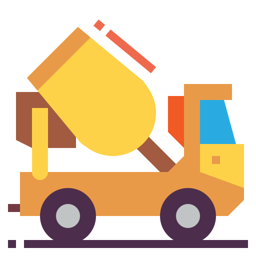 Concrete mixer free icon