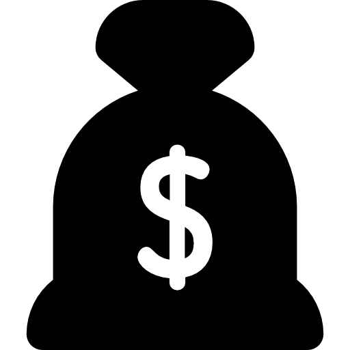 bolsa de dinero icono gratis