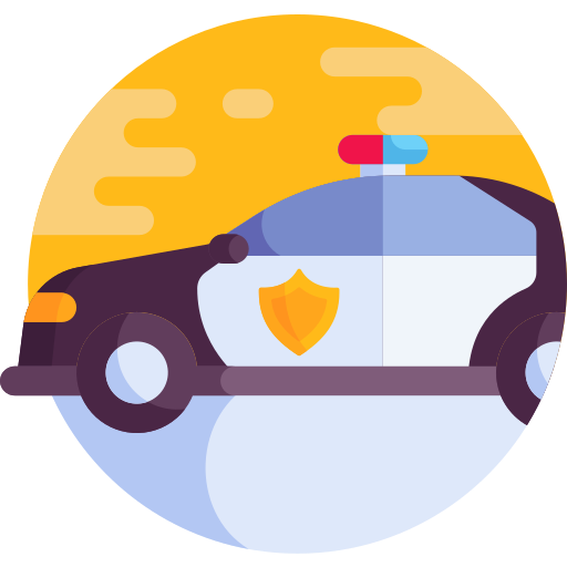 Coche de policía icono gratis