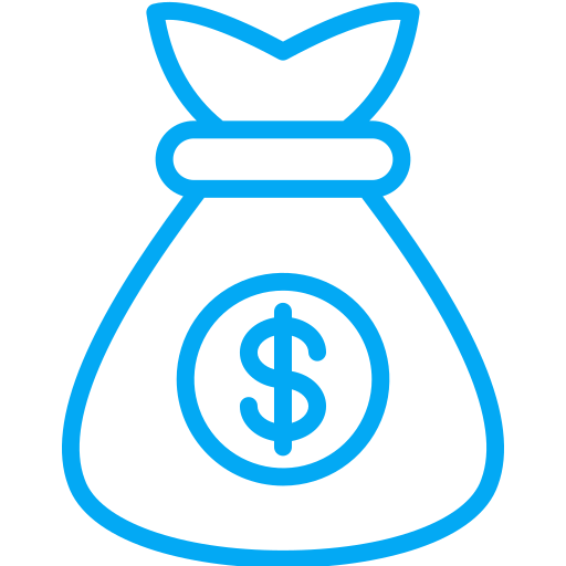 bolsa de dinero icono gratis