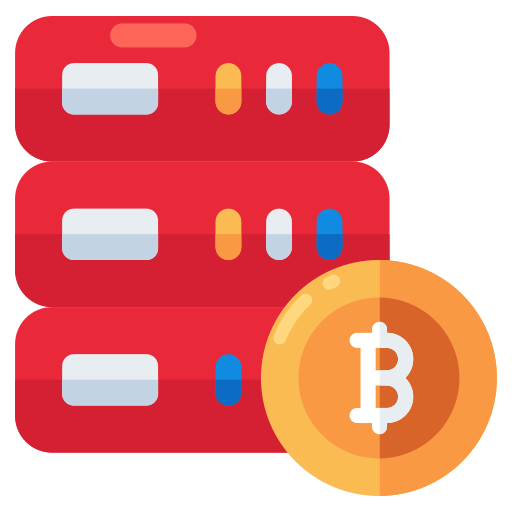 servidor bitcoin icono gratis