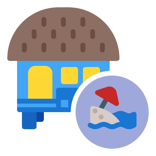 Beach hut - Free buildings icons