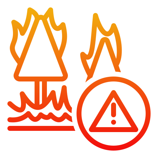 incendio forestal icono gratis