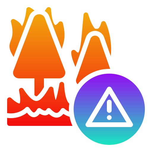 incendio forestal icono gratis