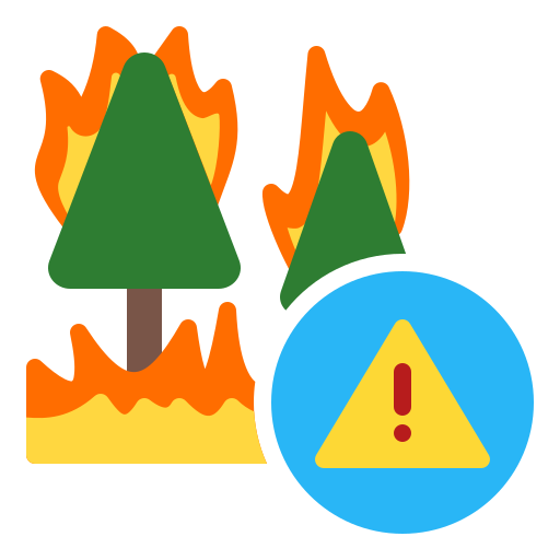 incendio forestal icono gratis