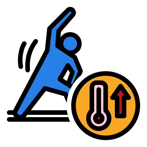 Warming up free icon